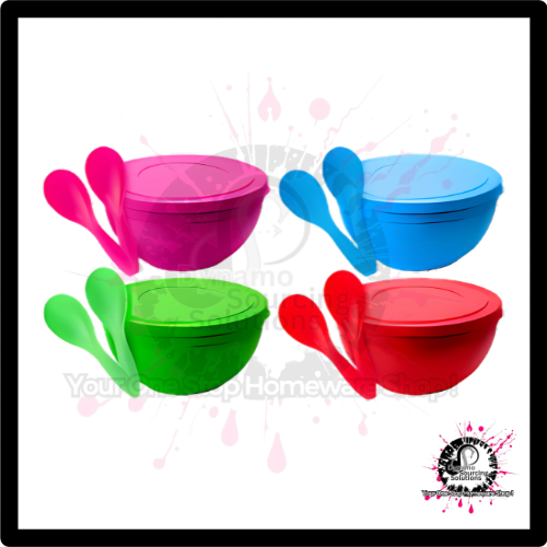 Lotus Salad Bowl with Lid and Salad Servers (2.2L)
