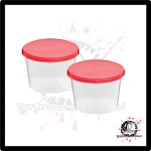 Clear Cup with Red Lid (35ml-250ml)